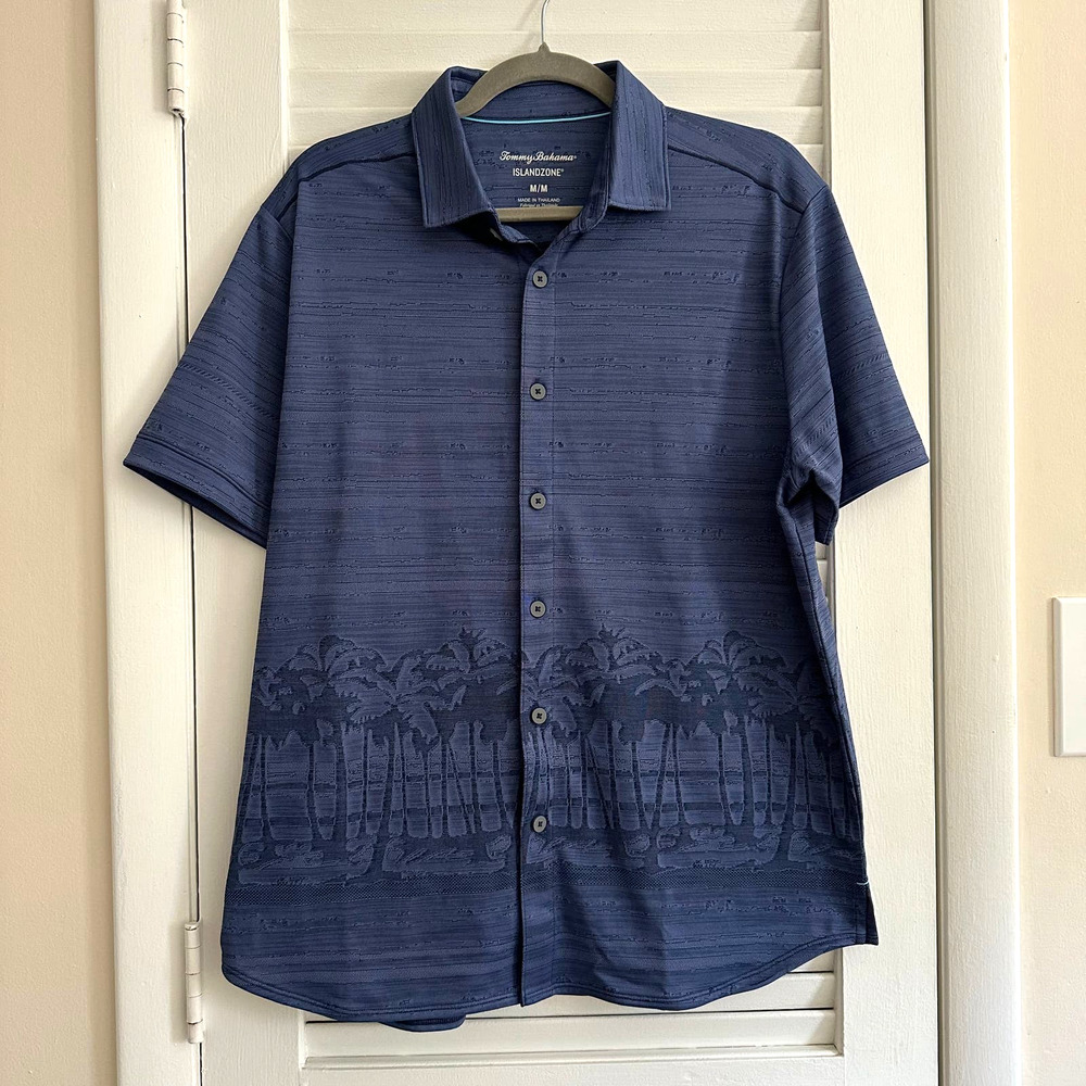 Tommy Bahama Men's Island Zone Knit Camp Shirt Size M EUC